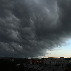 Dramatic sky with dark clouds gray nature background
