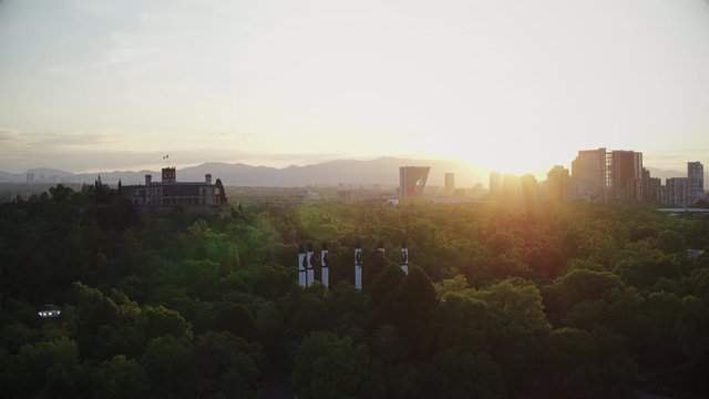 Castillo de Chapultepec Mexico Cinematic Drone View