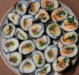 韓国料理　キンパの作り方