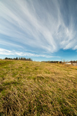 clouds landscape at summer day