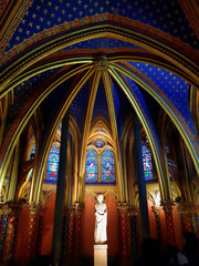 Sainte-Chapelle inside Paris France.
