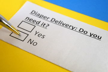 One person is answering question about diaper delivery.
