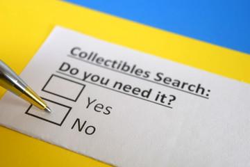 One person is answering question about collectibles search.