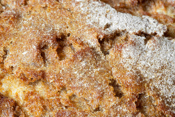 fresh bread crust macro horizontal