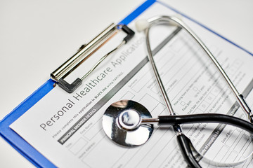 Health care cost or Health Insurance application form