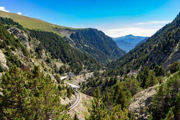 Fototapeta na wymiar Vall de Nuria in the Catalan Pyrenees, Spain