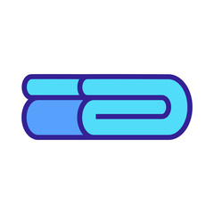 towel neatly wrapped icon vector. towel neatly wrapped sign. color symbol illustration