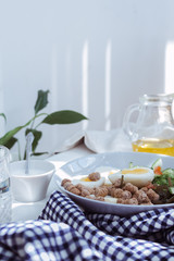 Fresh healthy breakfast for lucid people