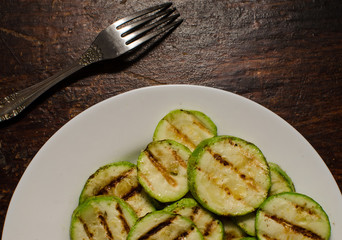 grilled zucchini, delicious food at home, diet menu