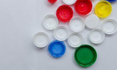 plastic bottle caps, plastic recycling, stop plastic close-up