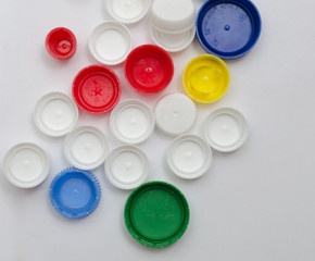 plastic bottle caps, plastic recycling, stop plastic close-up