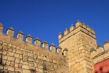 Seville Alcazar. Palace of the Spanish Kings in Andalusia, Spain.