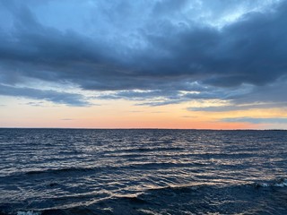 sunset over the sea