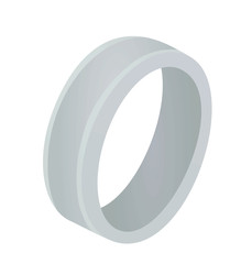 Grey silver ring. vector illustration