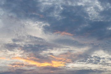 Naklejka na ściany i meble cloudy sky in evening time.