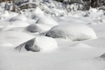 Snow-covered stream. Odaesan national park , Gangwon-do, Korea