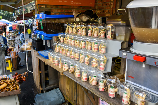 Korean specialty drink ginseng Yakult
