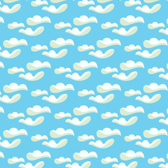 Summer clouds. Aerial pattern of clouds on a blue sky.