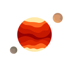 Mars icon, planet graphic design template, isolated object, vector illustration © Denis Sined