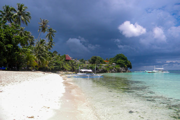 Philippine Islands, beautiful coast of the island of Bohol, snow-white beach