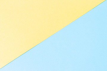 Abstract background of blue and yellow color, top view, close up, contrasting color