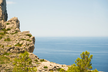 View of the Mediterranean sea and mountains, Palma de Mallorca, Cape Formentor