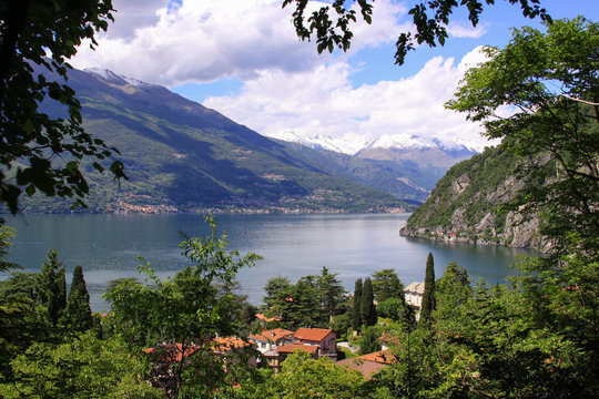 Lake Como landscape in Varenna, Lombardy, Italy