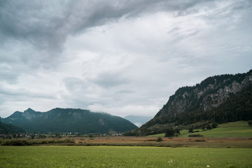 mountain landscape with clouds