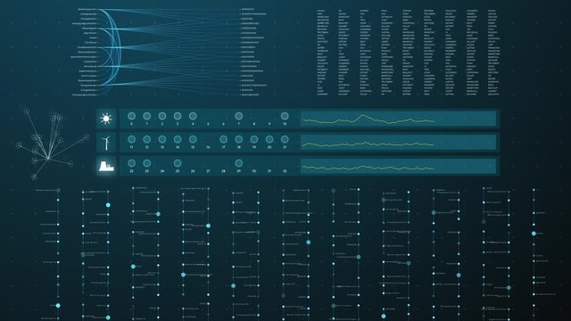 Energie HUD-Display Sonne, Windrad, Kraftwerk 05