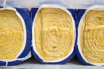 Mineral wool. Material for thermal insulation.Building material.