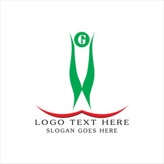 Fototapeta premium green company logo/icon vector design