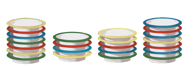 イラスト素材: 回転寿司　皿