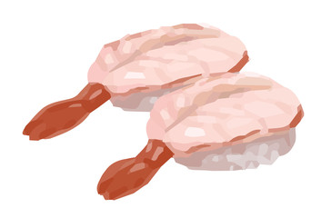 イラスト素材: 海老　エビ　寿司