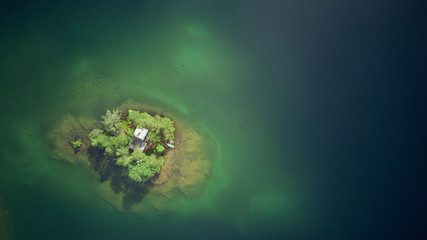 Obraz na płótnie Canvas island drone landscape