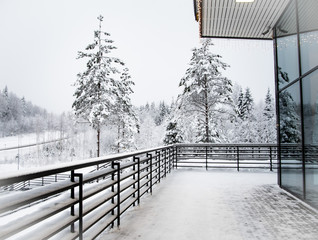 beautiful winter landscape. Winter in Karelia