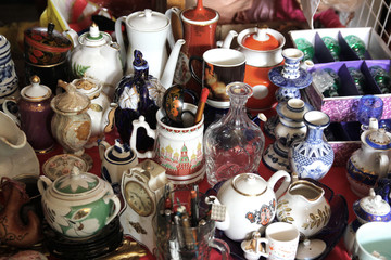 Flea market in Moscow, Russia