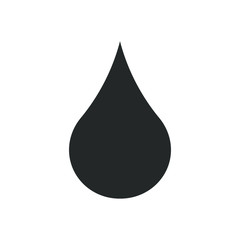 Drop shape icon. Simple shape liquid symbol. Water or oil sign. Rain and leak sign. Aqua logo. Isolated on white background. Vector illustration image.