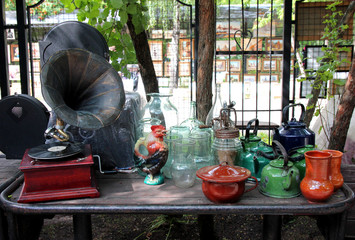 Flea market in Moscow, Russia