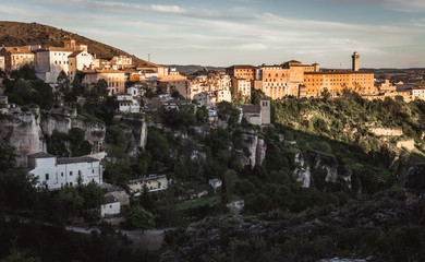 Fototapeta premium Old town pretty sunset. Cuenca Spain