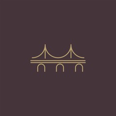 Bridge logo design with premium concept