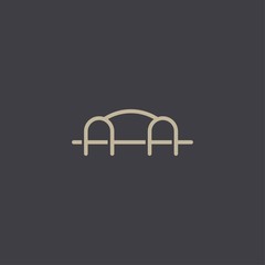 Fototapeta premium Bridge logo design with premium concept