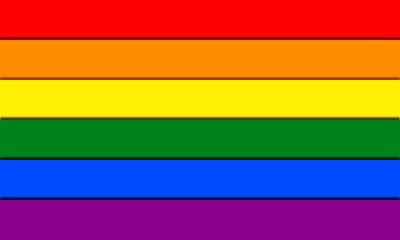 LGBT flag with shadows