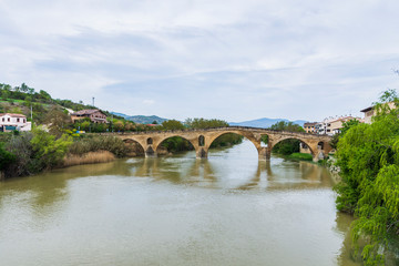 Fototapeta na wymiar Queen's bridge in Navarra, Spain