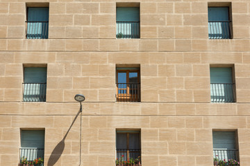 16 Aug 2018. facade of a old building with windows