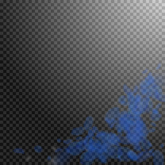 Dark blue flower petals falling down. Elegant roma