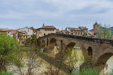 Fototapeta na wymiar Queen's bridge in Navarra, Spain