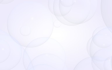 Abstract white background. Backdrop with light transparent bubbles. 3D illustration