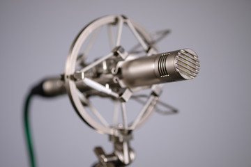 Small diaphragm condenser microphone in shock-mount