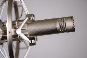Small diaphragm condenser microphone in shock-mount