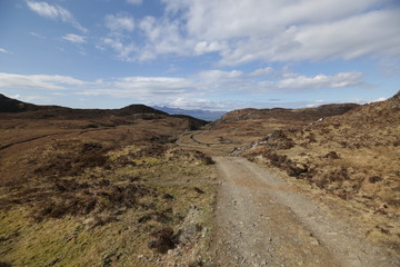 Fototapeta premium A trail in the mountains. 